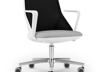 Luxus Stuhl Weiß Büro Stühle Polster Sessel Design Möbel Drehstuhl neu